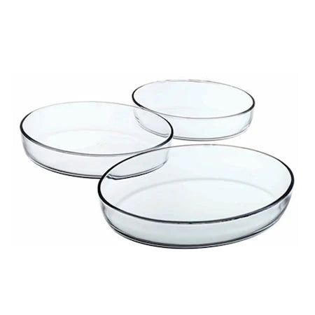 Set 3 tavi yena termorezistente ovale Pasabahce Borcam