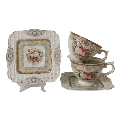 Set 6 cesti cafea/ceai cu 6 farfurioare Malooki Luxury Collection, 190 ml