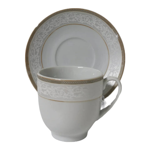 Set 6 cesti cu 6 farfurii, 170 ml, portelan Malooki