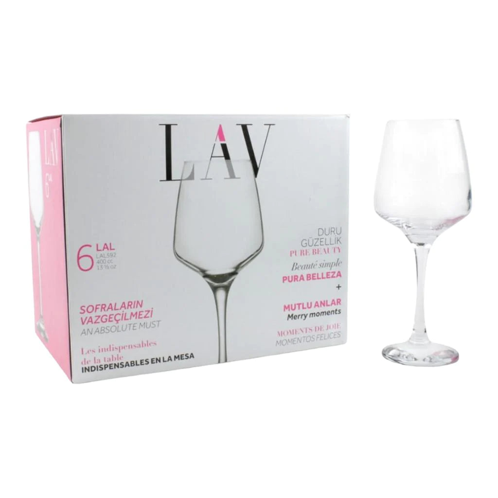 Set 6 Pahare sticla LAV Lal, 400 ml