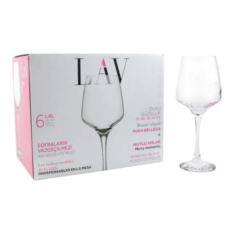 Set 6 Pahare sticla LAV Lal, 400 ml