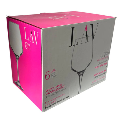 Set 6 Pahare sticla LAV Lal, 400 ml