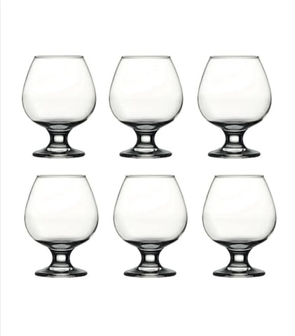 Set 6 pahare pentru cognac, Pasabahce,385 ml