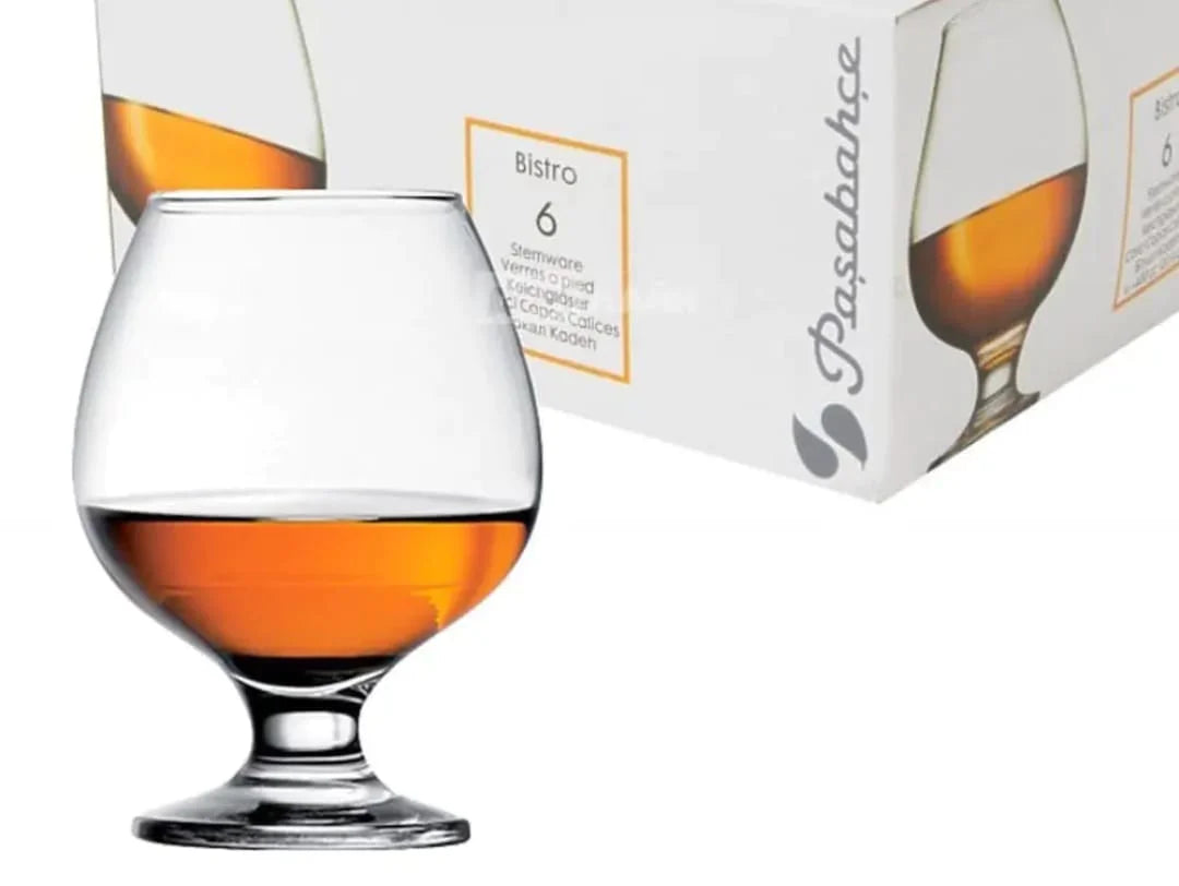 Set 6 pahare pentru cognac, Pasabahce,385 ml