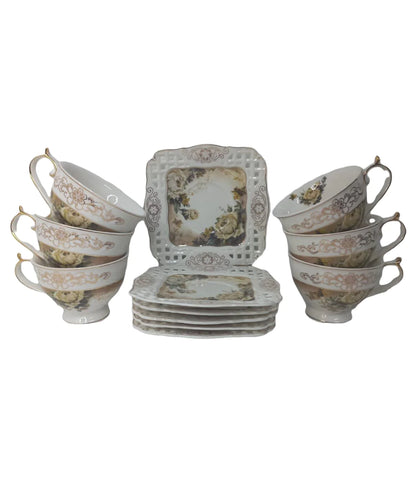 Set 6 cesti cu 6 farfurioare Malooki, Luxury Collection 7505