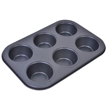 Tava metalica de copt cu 6 locuri, 26.5 x 18.5 x 3 cm
