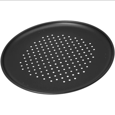 Tava de pizza perforata, 32 cm, otel carbon