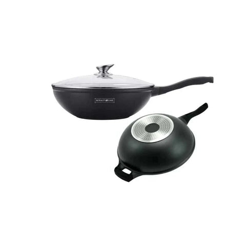 Tigaie wok Royalty Line RL-BW30 , interior marmura