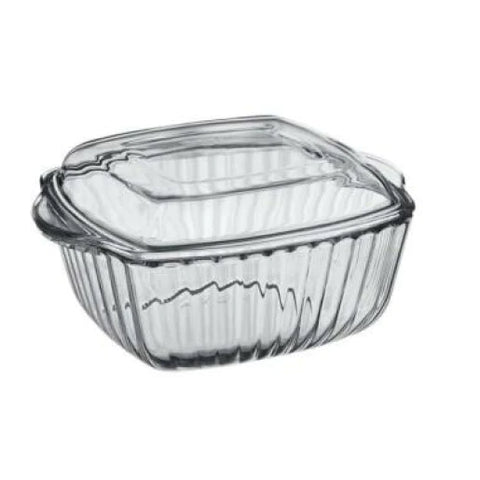 Vas yena termorezistent cu capac, patrat, 1,87 L , Borcam 59029