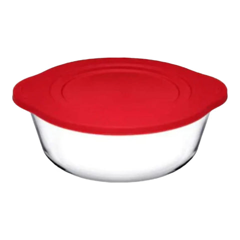 Vas yena termorezistent rotund cu capac 2.1 L, Borcam