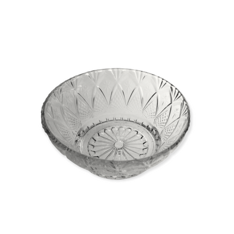 Set 6 boluri din sticla, Gold Glass Transparent 12 cm