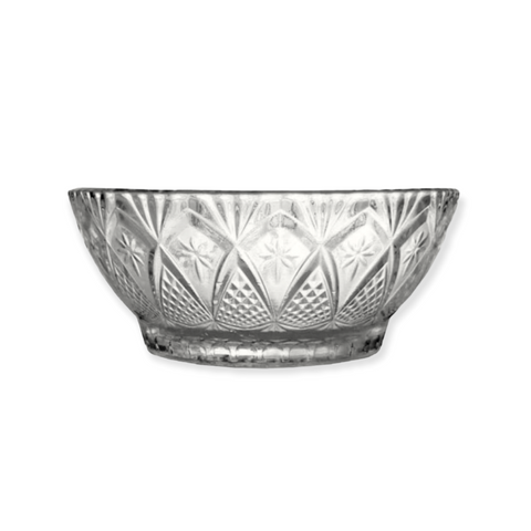 Set 6 boluri din sticla, Gold Glass Transparent 12 cm