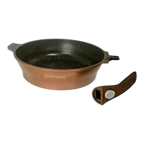 Tigaie cu Invelis de Marmura si maner detasabil, Royalty Line, 28 cm