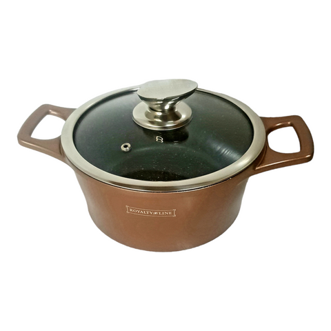 Cratita cu Capac 2,5 L Invelis de Marmura, Royalty Line