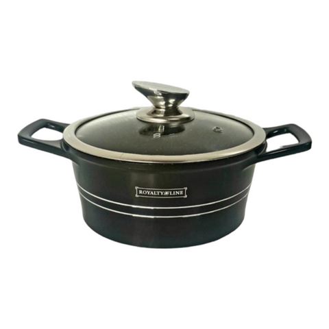 Cratita cu Capac 2,5 L Invelis de Marmura, Royalty Line