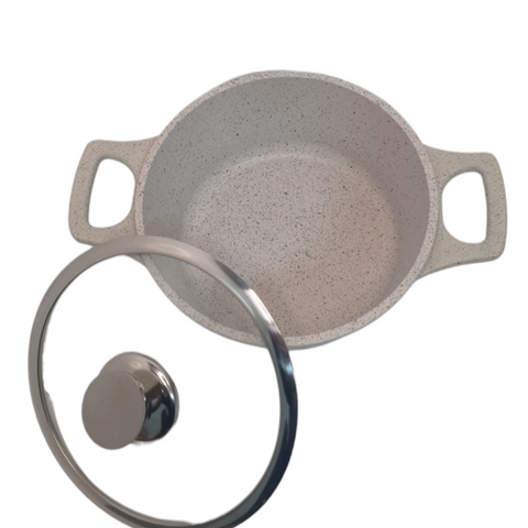 Cratita cu Capac 2,5 L Invelis de Marmura, Royalty Line