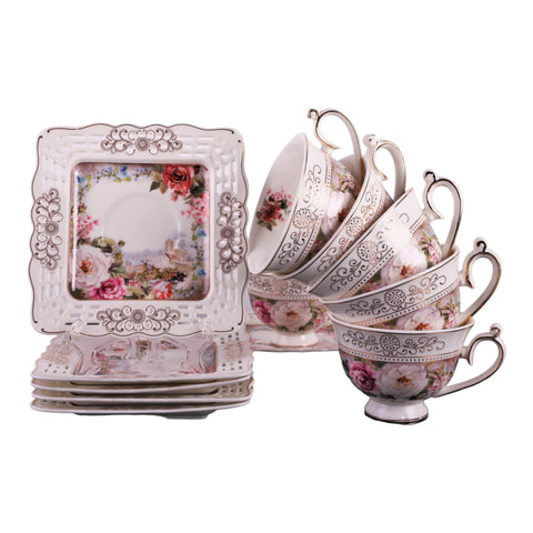 Set 6 cesti cu 6 farfurioare Malooki, Luxury