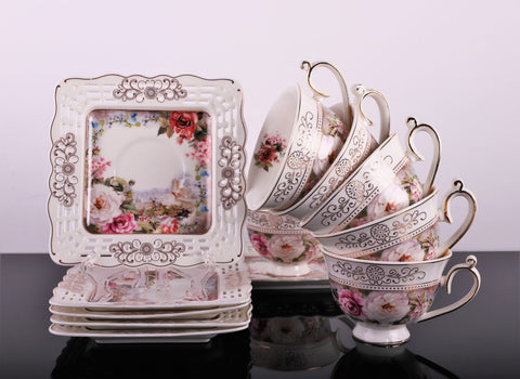 Set 6 cesti cu 6 farfurioare Malooki, Luxury