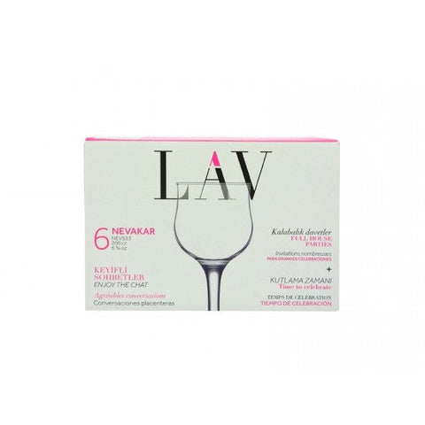 Set 6 pahare apa Lav Nevakar 553, 200 ml
